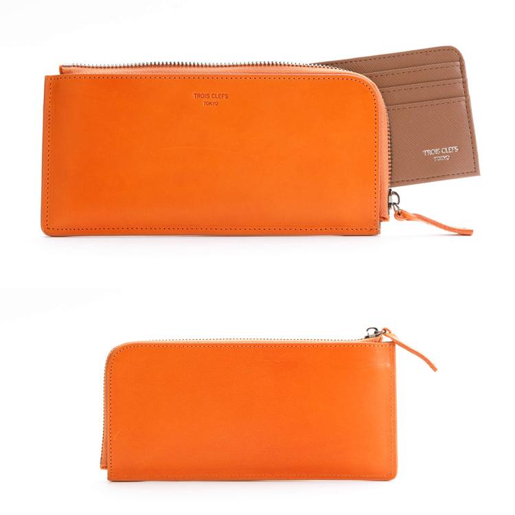 長財布 Trois Clefs Tokyo 本革 L字ファスナー トワクレ LFロング