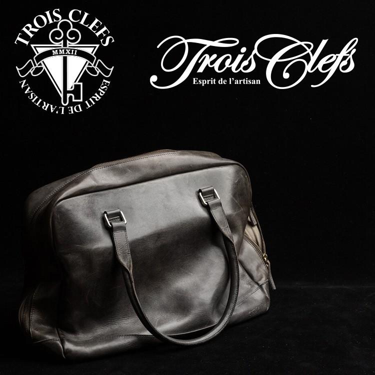 Trois Clefs TC1201 トワクレ ブリーフケース トート バッグ ボストンバッグ 牛革 本革 カモフラ柄 イタリア レザーの画像