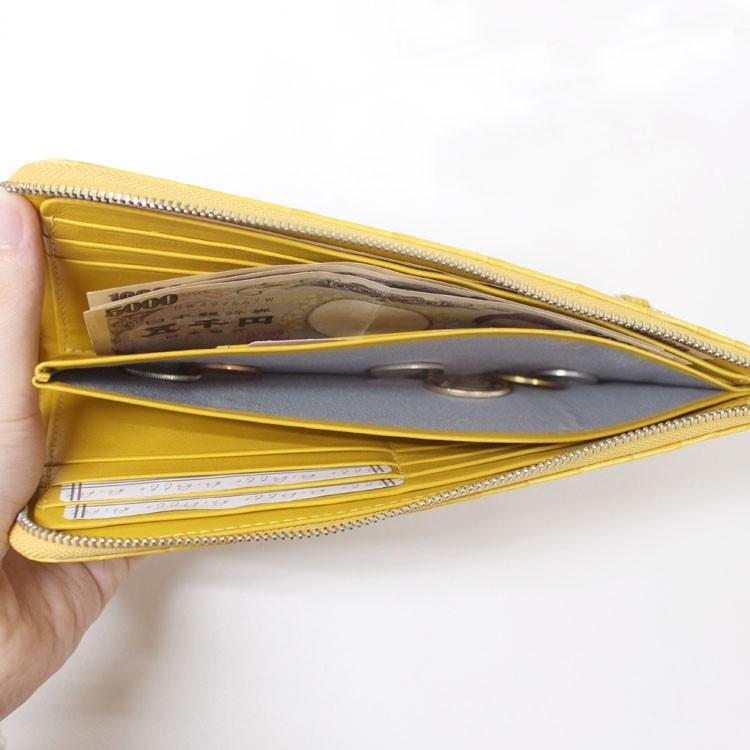 クロコダイル レザー L字ファスナー 長財布 マット加工 ワニ革 本革 レディース メンズ お種銭付の画像