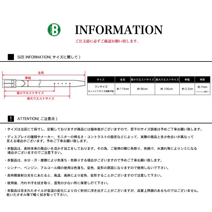 FALSIO 牛革 ファイヤーマンバックル メッシュベルト アルゼンチンレザー カジュアル 本革 SB-064 レディース メンズ｜herbette｜14