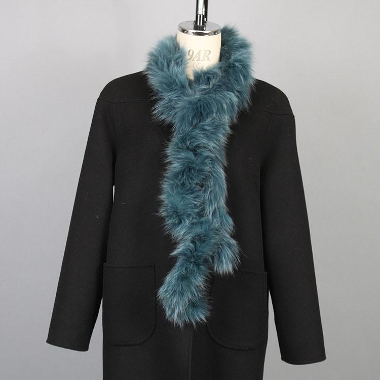 フォックス ファー マフラー ロングフリル : エルベートブルー