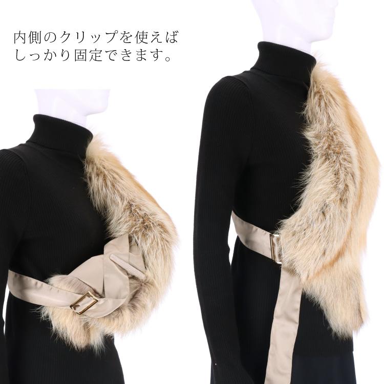 リアルレザー ファー コート 腰紐 ベージュ S相当 リバーシブル ファー