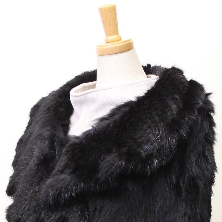 ケープ ファー レディース フォックス 編み込み ミンク トリミング