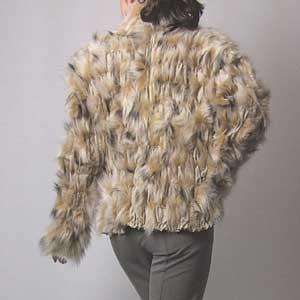 フォックス ファー リバーシブルギャザー ジャケット リンクス染め