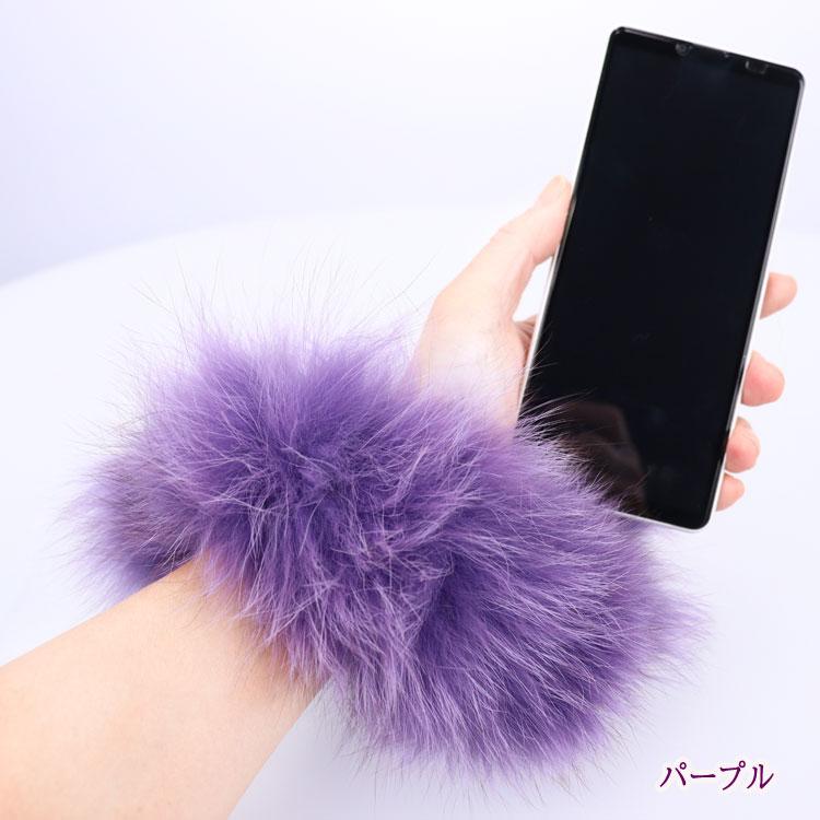 フォックス ファー ストラップ リアルファー スマホストラップ スマホ 全機種対応 ストラップホルダー ファー 秋冬 冬 ショート アクセサリー レディース｜herbette｜11