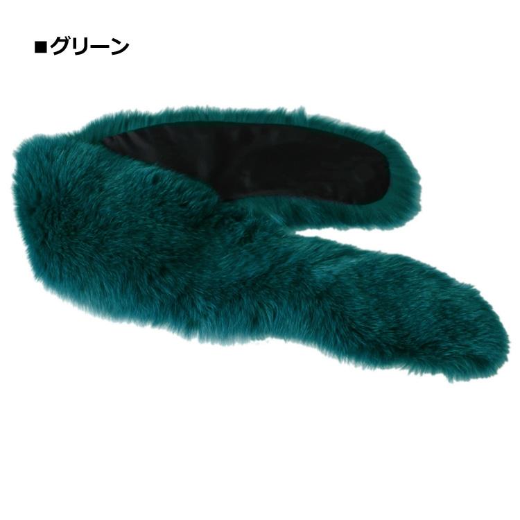日本製 2way ブルーフォックス ファー ストール マフラー しっぽ付_9