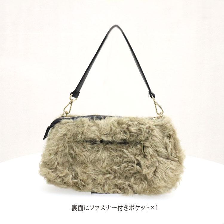 カルガンラムファー 2WAY ハンドバッグ ショルダーバッグ BAG ファー 