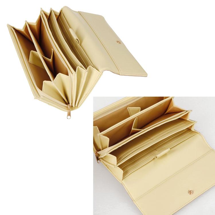 長財布 お種銭付 ユリ・コジマ コインが分けられる 羊革 かぶせ 4413