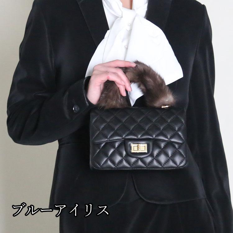 ファー ハンドル カバー ミンク バッグ 持ち手 リアルファー 日本製