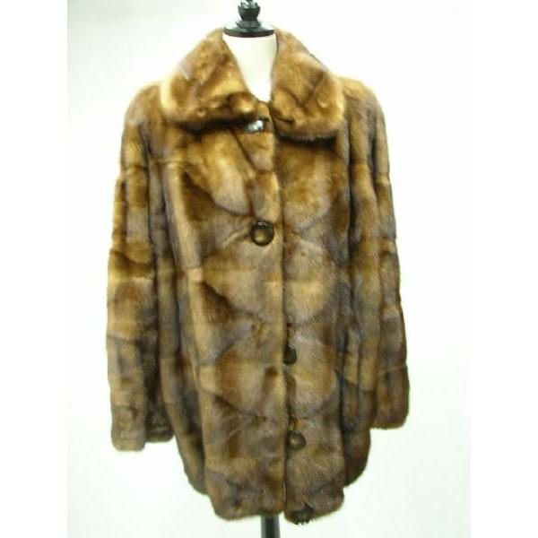 ミンク ファー ジャケット コニャック
