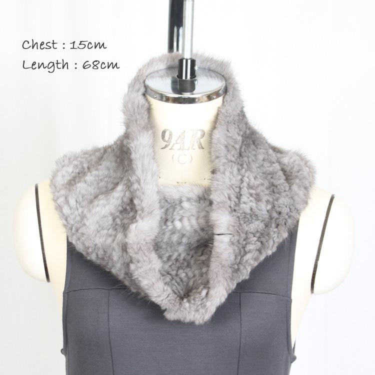 ミンク 編み込み ファー スヌード マフラー ニッティング レディース