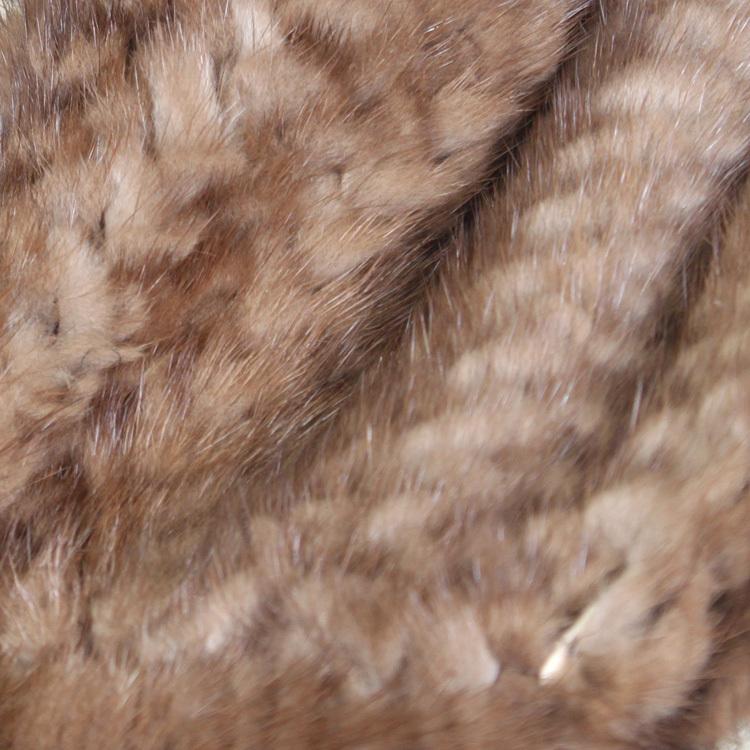 ミンク 編み込み ファー スヌード マフラー ニッティング レディース