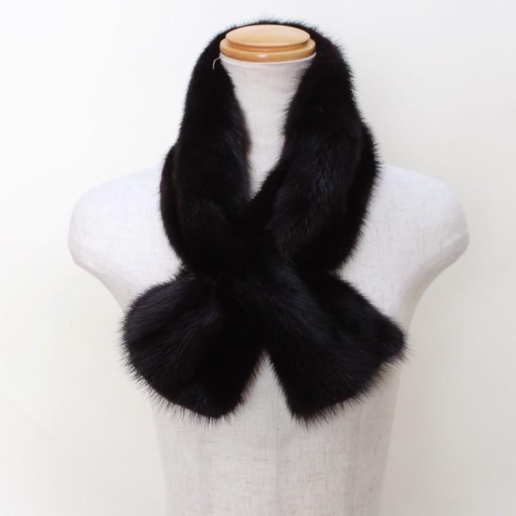ミンク　マフラー ミンク ファー マフラー スリットデザイン レディース ギフト