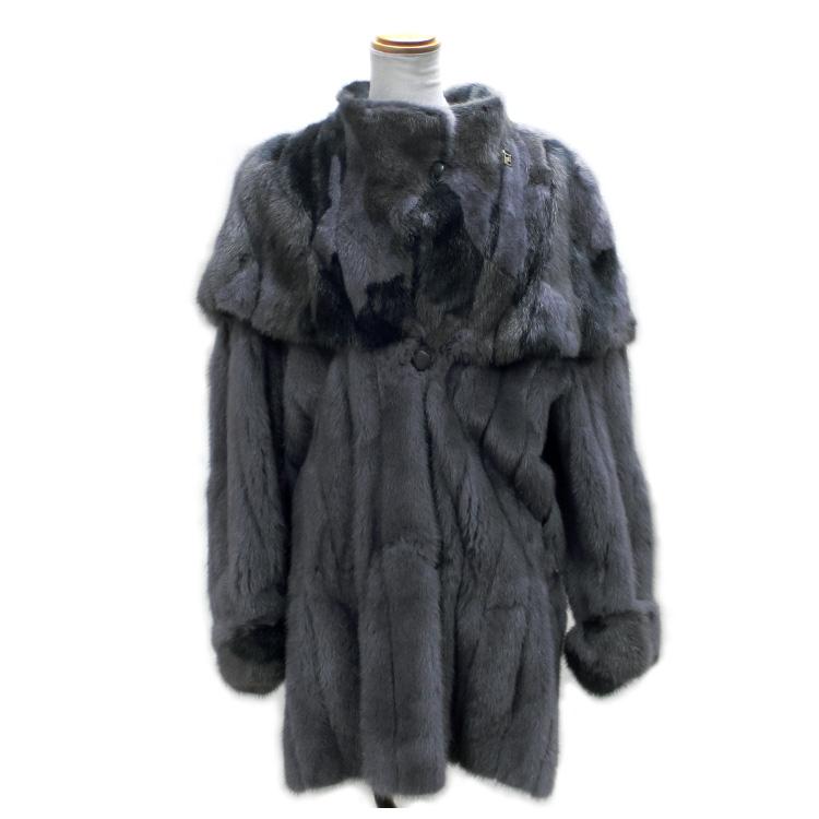 サガセレクト 999 ミンク リアルファー ロングコート パラモント 9 SAGA サガ ミンク ファー ロング コート グレージュ マルチ