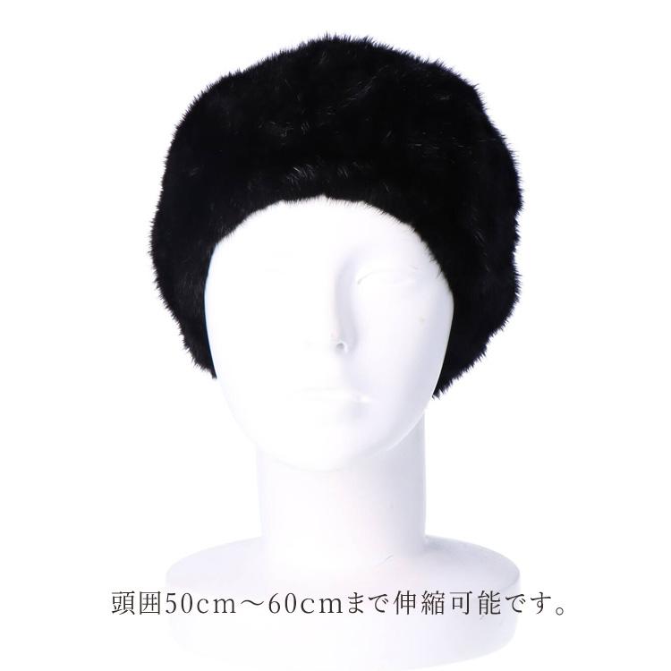 ミンク ファー ニット帽 ベレー帽 リアルファー ブラック レディース ギフト プレゼントの画像