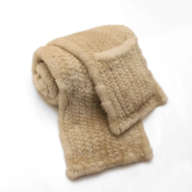 ミンク 編み込み ファー マフラー パール : エルベートブルーレーベル