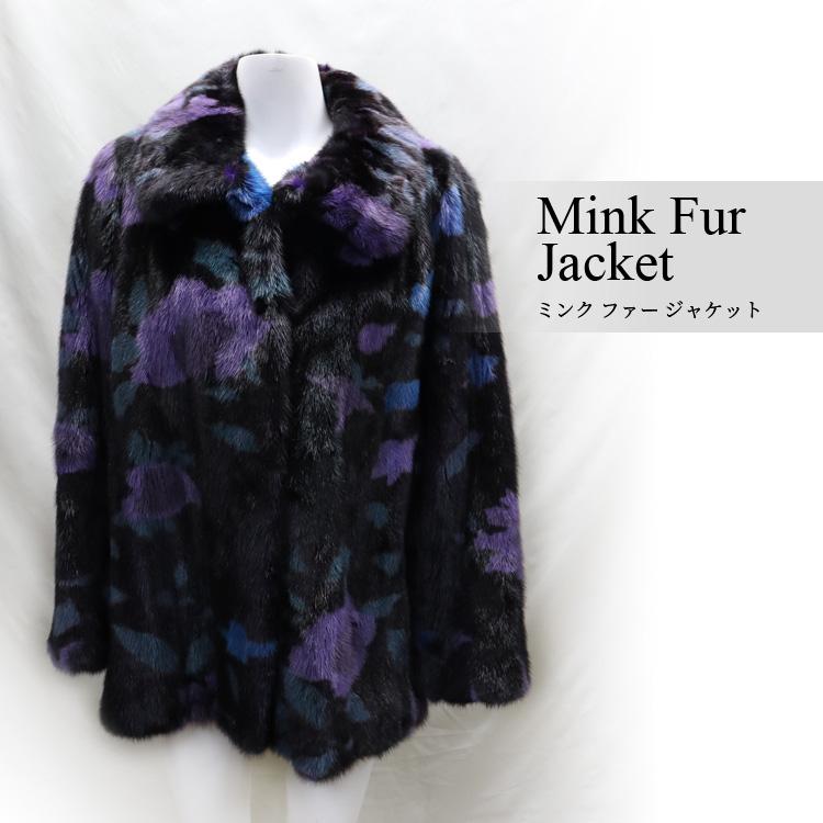 ミンク ファー ジャケット パープル マルチカラー レディース ギフト
