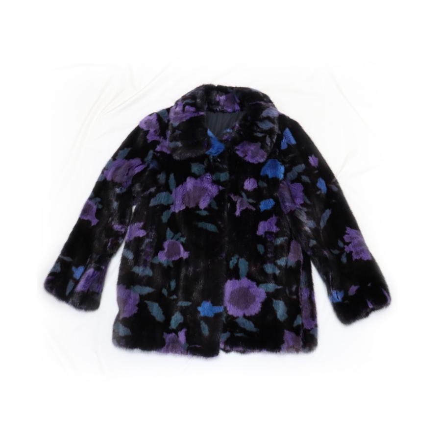 ミンク ファー ジャケット パープル マルチカラー レディース ギフト