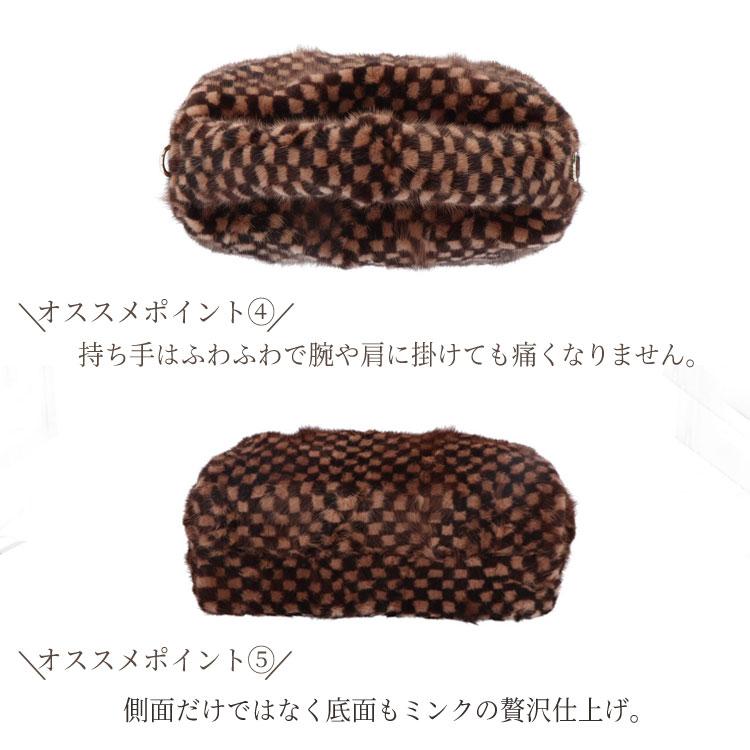 ミンク ファーバッグ 2WAYバッグ ハンドバッグ ショルダーバッグ レディース ギフト プレゼントの画像