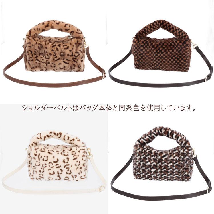 ミンク ファーバッグ 2WAYバッグ ハンドバッグ ショルダーバッグ レディース ギフト プレゼントの画像