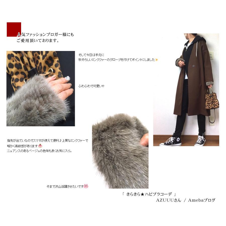 リストウォーマー 手袋 グローブ ミンク フィンガーレス ファー リストウォーマー 手袋 グローブ ミンク フィンガーレス ファー