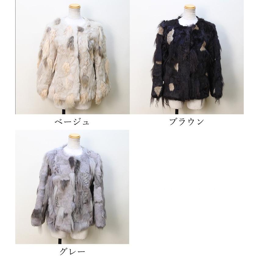 ラビット ラクーン ラム ミックス ファー ジャケット レディース 爆買