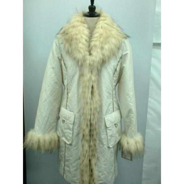 コラム フーデット ウールリバーコート ゆったり タグ付き アイボリー