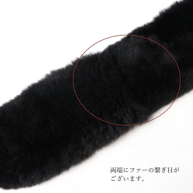 【新品 ファーマフラー】ヌートリア【ブラック】 ヌートリア Wフェイス ファー マフラー ブラック レディース