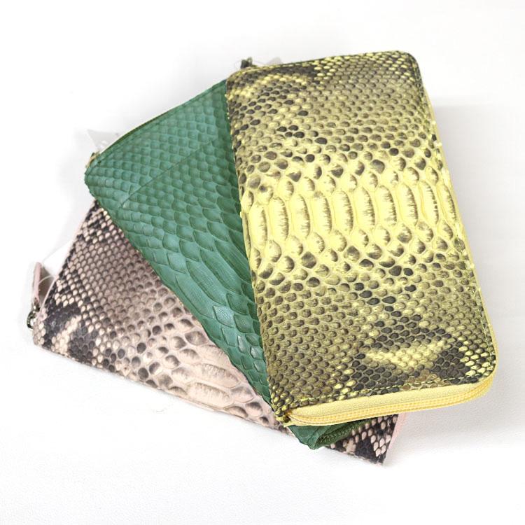 Hender Scheme パイソンレザー ラウンドファスナー長財布 パイソン ラウンドファスナー長財布 財布 本革 レザー ヘビ革 蛇革