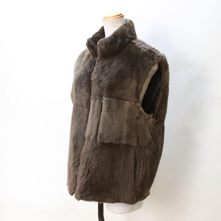 ヌートリア ファー リバーシブル ベスト メンズ ブラウン 爆買 : エル