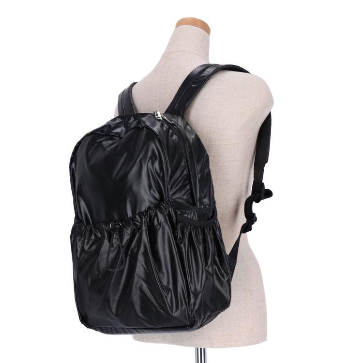 リュックサック バックパック メタリック ブラック シルバー 大容量