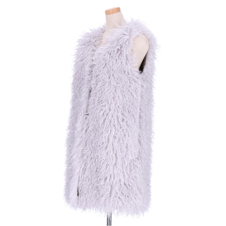 チキャンラム風 エコ ファー ベスト フェイクファー ふわふわ