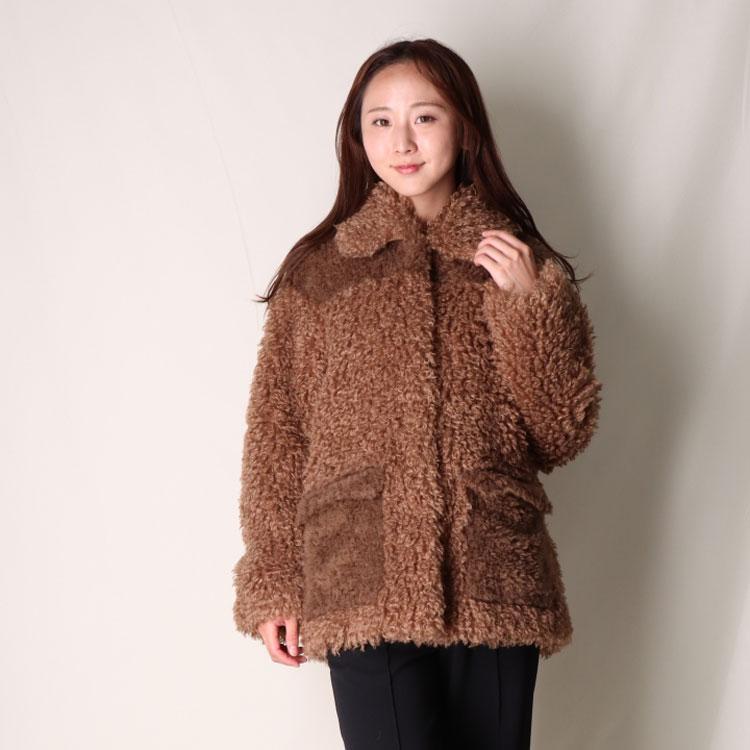 チベットラム毛皮 付き 中綿 シルクジャケット チベットラムフェイク