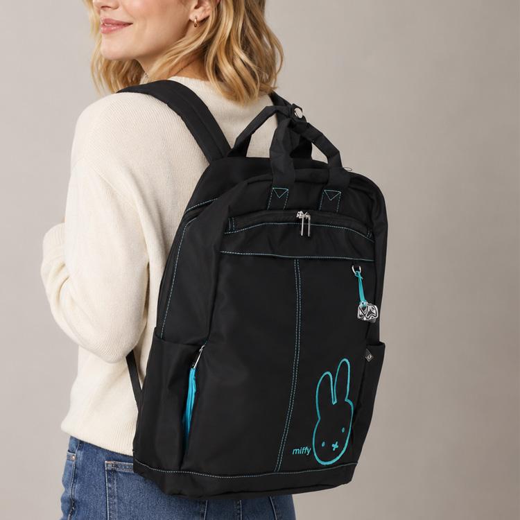 リュックサック バックパック mywalit miffy ナイロン リュック ブラック バッグ ビジネス 通勤 通学 旅行 軽量 A4 B4 PC収納 キャリーオン トラベル MY231004MFの画像