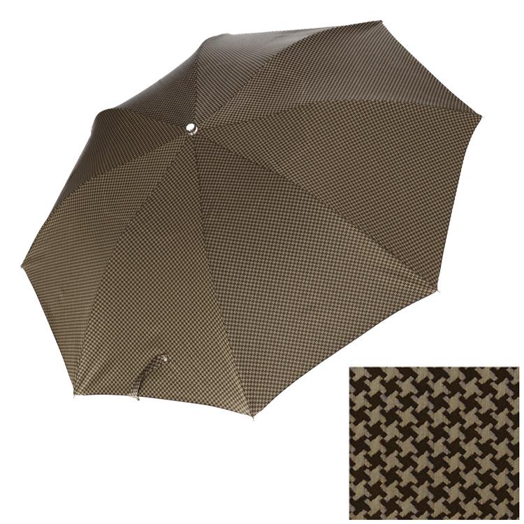 Pasotti（パソッティ） 雨傘 折りたたみ傘 千鳥格子 チェスナット