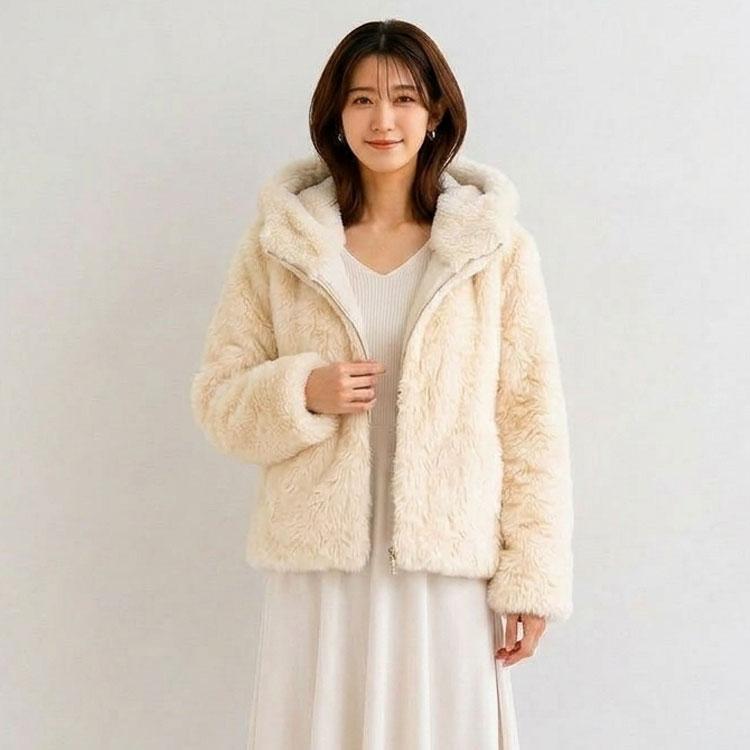 【ファーゴ様】専用・3点まとめ買い（1/2）①緑360ｇ×2袋≪同時購入割特価≫ レディース jakke オーバーサイズ エコファーコート フード付き