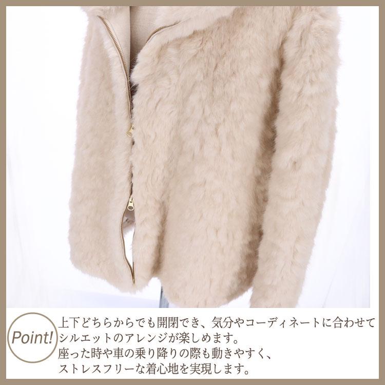 エコファー レディース ファージャケット フード付き フェイクファー 