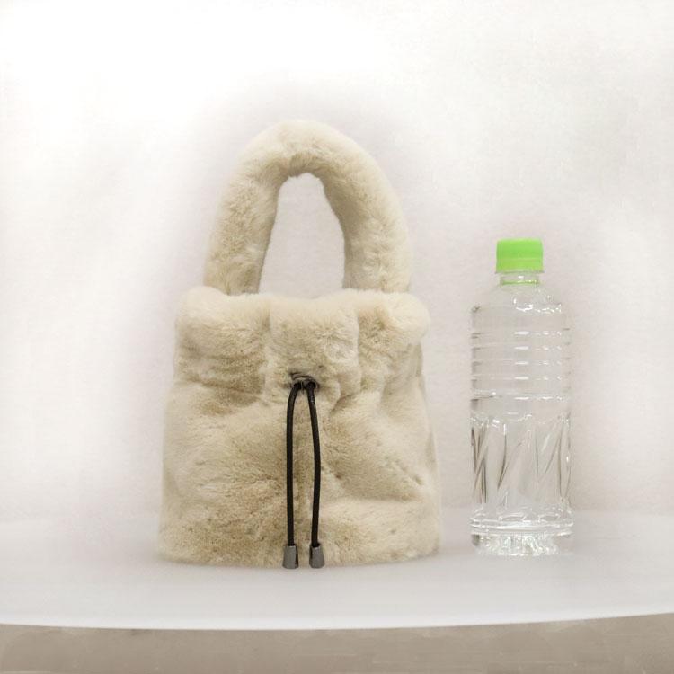 ファーバッグ エコファー フェイクファー バケットバッグ 手提げバッグ