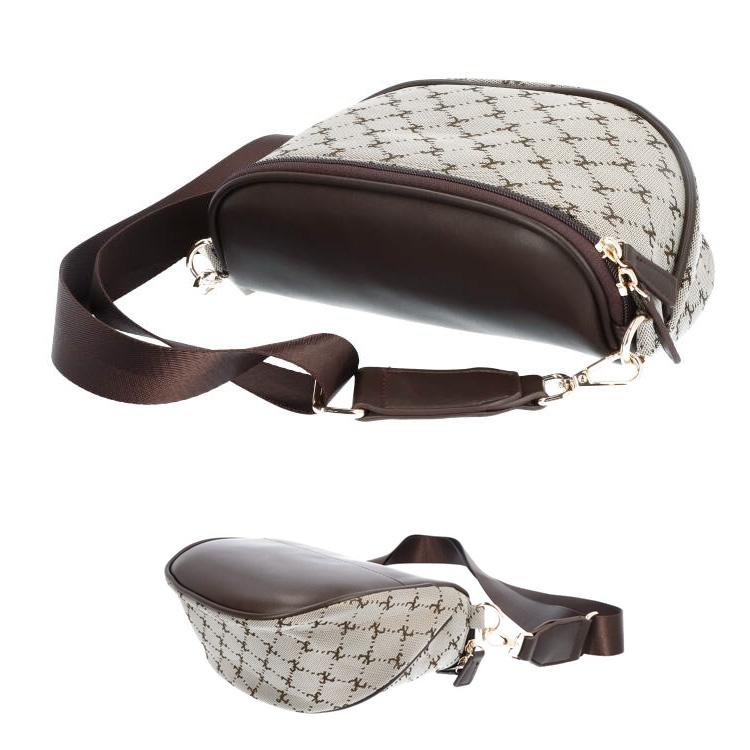 ユリ・コジマ ジャカード織生地 ボディバッグ ショルダーバッグ 2way