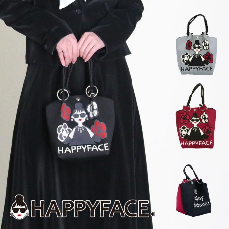 トートバッグ HAPPY FACE EMMA スクエア ロゴアイコン ピコニット