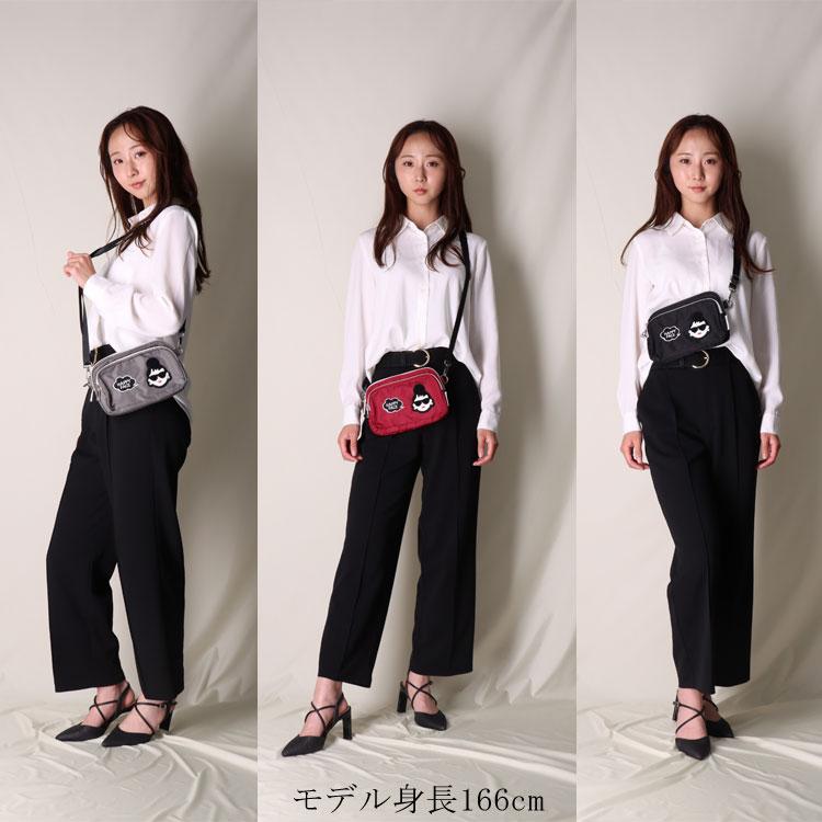 ショルダーバッグ HAPPY FACE EMMA 相良刺繍 お顔 サングラス LADY 撥