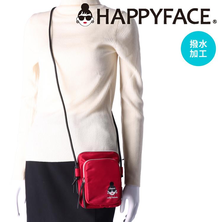 ポシェット ショルダーバッグ HAPPY FACE EMMA 刺繍 顔 サングラス