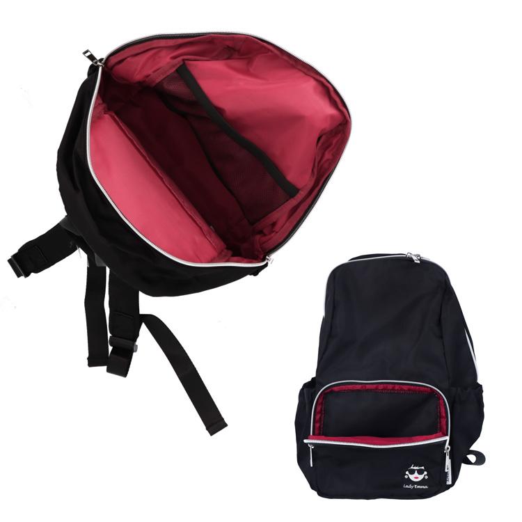 リュックサック HAPPY FACE EMMA 顔 刺繍 ブラック グレー サングラス