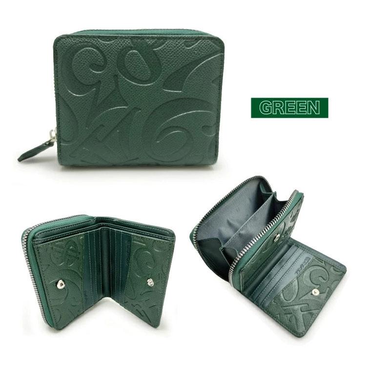 Glen ブラック 二つ折り財布　ラウンドファスナー ファスナー レザー ラウンドファスナー 二つ折り財布 メンズ二つ折り