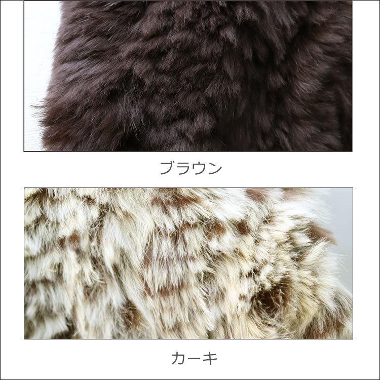 ラビット 編み込み ファー ボレロ ショート丈 長袖 レディース ギフト プレゼント_5