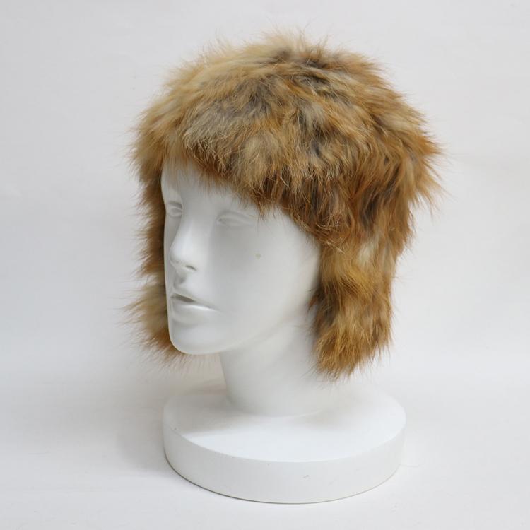 siorimiumiuファーハット レッドフォックス みみ付 ファー 帽子 ナチュラルカラー