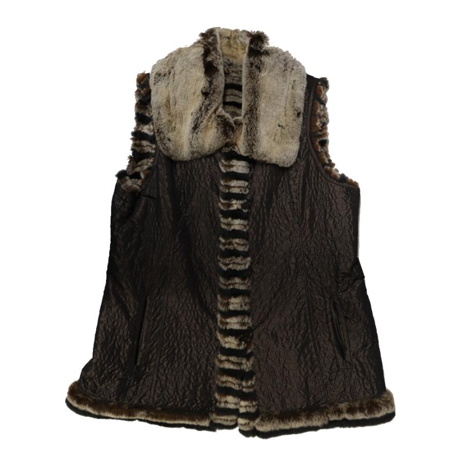 レッキスラビット ファー ・ ポリエステル リバーシブル ベスト : エル