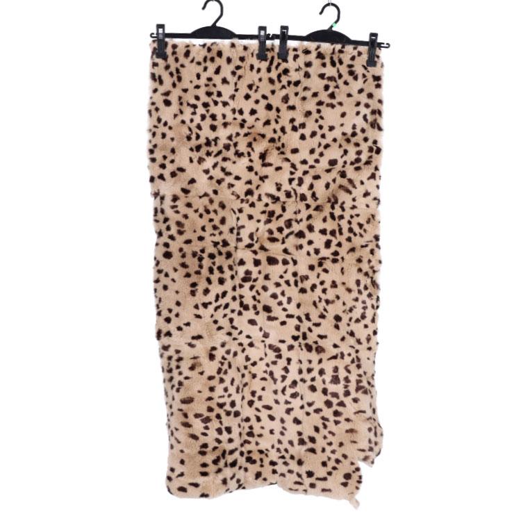 レッキスラビット編みこみポンチョフォックス付 毛皮 ラビット ファー