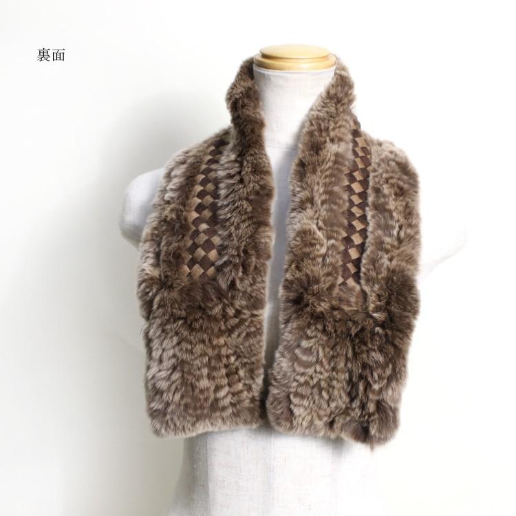 【新品タグ付き】クレージュ ファーマフラー ラビットファー カシミヤ100% ff4090-1.jpg