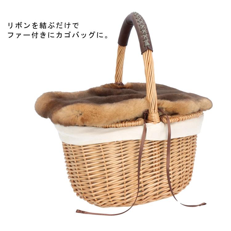 ファー バッグ カバー 小 ラビット オリラグ レッキスファー 飾り